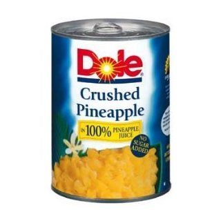 Dole Crushed Pineapple in 100% Juice, No Sugar Added 20 Oz (Pack of 4) : Canned And Jarred Pineapples : Grocery & Gourmet Food