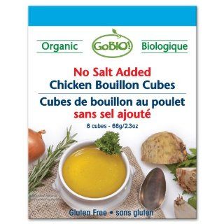 Organic No Salt Added Chicken Bouillon Cubes   6 Cubes : Packaged Chicken Bouillons : Grocery & Gourmet Food