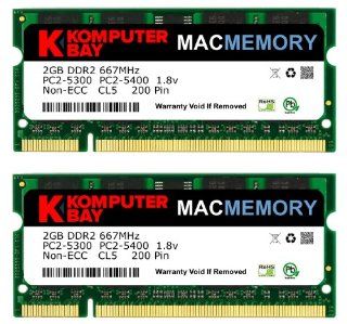 Komputerbay MACMEMORY Apple 4GB Kit (2x 2GB Modules) PC2 5300 667MHz DDR2 SODIMM iMac and Macbook Memory Computers & Accessories