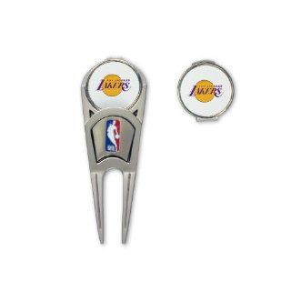 Los Angeles Lakers Ball Mark Repair Tool & Hat Clip Combo : Golf Equipment : Sports & Outdoors