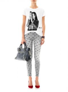 Polka dot mid rise skinny jeans  Each X Other  IO