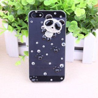 Generic New Clear Luxury 3D Alloy Panda Crystal Diamond Hard Case Cover for iPhone 4 4S: Cell Phones & Accessories
