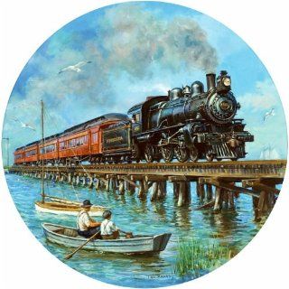 Rails by the Seashore Jigsaw Puzzle 500 Piece: Toys & Games