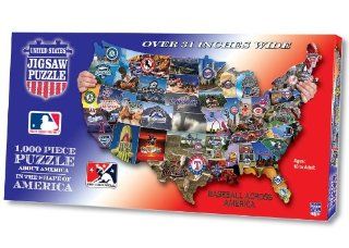 MLB USA Shaped Puzzle Baseball Across America : Jigsaw Puzzles : Sports & Outdoors