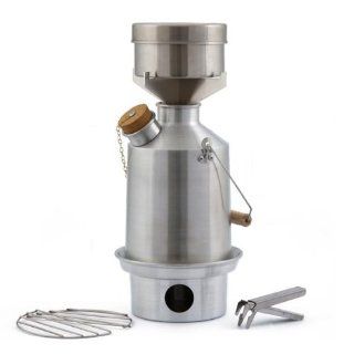 Camp Stove by Kelly Kettle. This Medium Aluminum Scout Cook Stove Complete Kit, is the perfect Camp Stove for Cooking, Hiking, Camping, Kayaking, Fishing, and Hunting. The very light and versatile Kelly Kettle Camp Stove is also ideal for Emergency Prepare