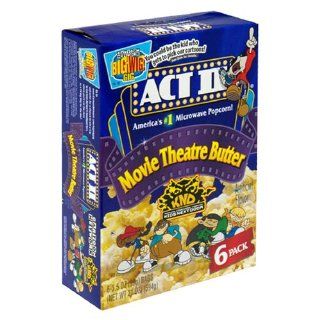 Act II Popcorn, Movie Theater Butter, 6 Count Boxes (Pack of 6) : Grocery & Gourmet Food