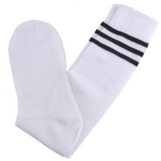 Old School Stripe on Red Knee High Athletic Sports Tube Sock (Red Stripe on White Knee)/ Keep Your Feet and Calf Warm in Cold Weather  Great for Soccer or Any Sports / Also Makes A Good Boot Sock: Clothing