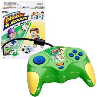 Backyard Baseball & Soccer 2 in 1 Plug In Game with Controller: Toys & Games