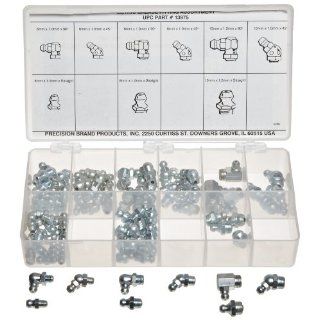 Precision Brand 95 Piece Metric Grease Fitting Assortment: Worm Gear Hose Clamps: Industrial & Scientific