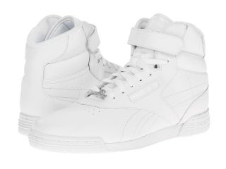Reebok Lifestyle Ex O Fit Hi Clean Logo R12 Mens Classic Shoes (White)