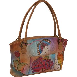 ANNA by Anuschka Wide Tote   Rose Butterfly