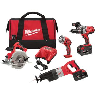 Milwaukee M28 Cordless Combination Kit   4 Tool Set, 28 Volt, Model 0928 29