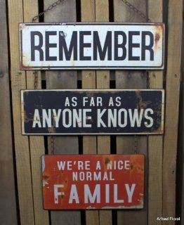 Shop American Mercantile "Normal Family" Metal Sign at the  Home Dcor Store. Find the latest styles with the lowest prices from AMERICAN MERCANTILE