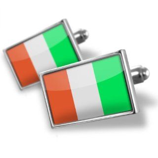 Neonblond Cufflinks "Ivory Coast Flag"   cuff links for man: Jewelry