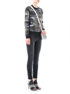 The ankle skinny mid rise corduroy leopard jeans  Current/Ell