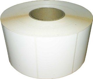 4" x 3" White Thermal Transfer Labels, Perforated between each label, Labels per Roll = 1800, 3 inch core : Printer Labels : Office Products