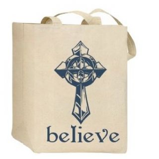 Believe Cross: Liberty Bags Canvas Tote Bag: Clothing