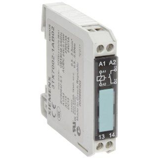 Siemens 3TX7002 1AB02 Interface Relay, Narrow Design, Screw Terminal, For Low Heights Between Tiers, Output Interface With Relay Output, Hard Gold Plated Contacts, 1 NO Contact, 11.5mm Width, 24VAC/DC Control Supply Voltage: Din Mount Relays: Industrial &a