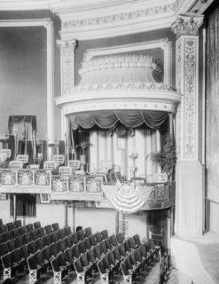 between 1910 and 1920 President's Box, Belasco Theater Vintage Black & White e9  