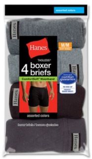 Hanes ComfortSoft Boxer Brief 4 Pack  7460P4 at  Mens Clothing store: