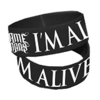 WE CAME AS ROMANS   I'm Alive   Black Rubber Wristband: Clothing