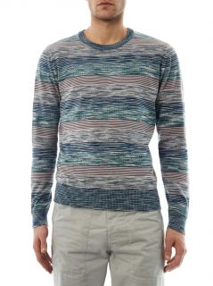 Striped cotton knit sweater  Ymc