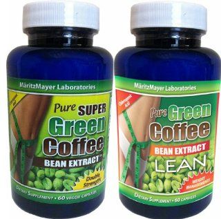 MaritzMayer Laboratories   Green Coffee Bean Extract ~ 1 Bottle 800mg Green Coffee Extract ~ 1 Bottle with 800mg Green Coffee Bean Extract Plus 100mg Raspberry Ketone (Total 2 Bottles of 60 Caps Each) Contains Some Chlorogenic Acids Health & Personal 