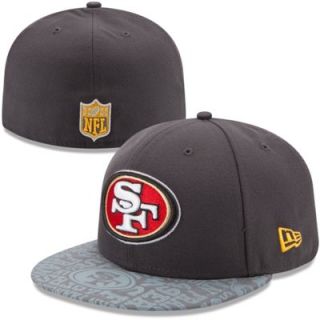 Mens New Era Graphite San Francisco 49ers 2014 NFL Draft 59FIFTY Fitted Hat