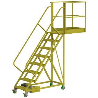 Tri Arc UCU500840242 U Design Unsupported 8 Step 40 Inch Cantilever Industrial & Warehouse Rolling Ladder with Grip Strut Tread: Stepladders: Industrial & Scientific