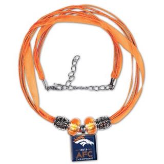 WinCraft Denver Broncos 2013 AFC Champions LifeTiles Ribbon Necklace with Beads
