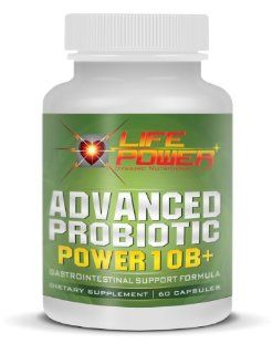 Advanced Probiotic Power 10B+ Gastrointestinal Support Formula By LifePower Labs. Promotes a Healthy Digestive Tract and Immune System. DO NOT Settle for Acidophilus and Bididiobacterium Only Supplements When Your Body Can Use a More High Potency and Balan