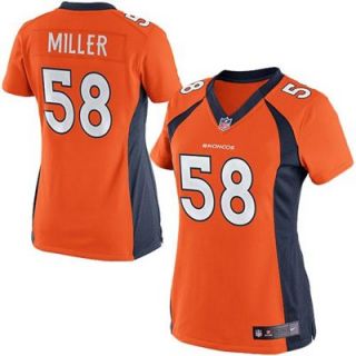 Nike Von Miller Denver Broncos Womens Limited Jersey   Orange