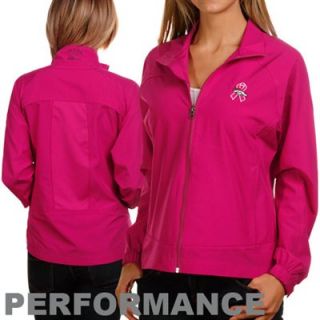 Cutter & Buck Denver Broncos Ladies Pink Breast Cancer Awareness Camano Full Zip Jacket