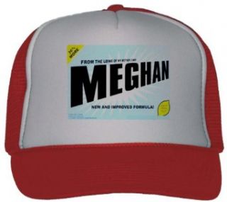 FROM THE LOINS OF MY MOTHER COMES MEGHAN Adult Mesh Back Trucker Cap / Hat RED: Clothing