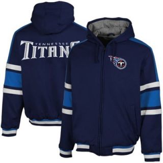 Tennessee Titans Tailgate Transition Full Zip Hoodie   Navy Blue