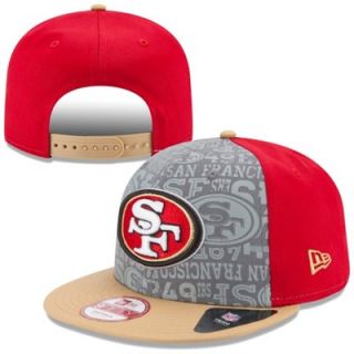 Mens New Era Scarlet San Francisco 49ers 2014 NFL Draft 9FIFTY Snapback Hat