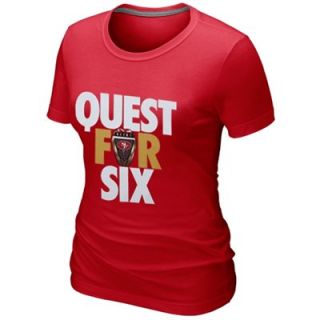 Nike San Francisco 49ers Ladies Quest for Six Slim Fit T Shirt   Scarlet