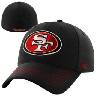 47 Brand San Francisco 49ers Game Time Closer Flex Hat   Charcoal