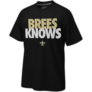 Nike New Orleans Saints Brees Knows T Shirt   Black