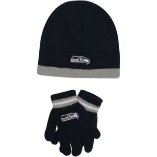 Seattle Seahawks Toddler Knit Hat and Glove Set   College Navy