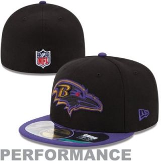 New Era Baltimore Ravens Thanksgiving Day 59FIFTY Fitted Performance Hat   Black/Purple