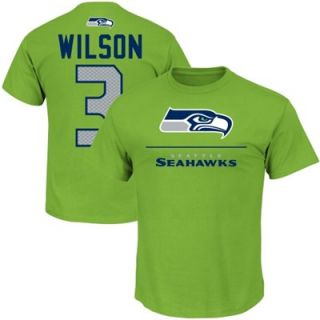Russell Wilson Seattle Seahawks Aggressive Speed T Shirt   Neon Green  