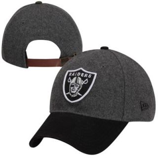 New Era Oakland Raiders Woolen Crown Adjustable 9FORTY Hat   Gray/Black