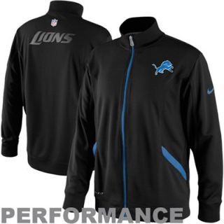 Nike Detroit Lions Empower Full Zip Knit Performance Jacket   Black