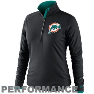 Nike Miami Dolphins Ladies Conversion Half Zip Performance Jacket   Black
