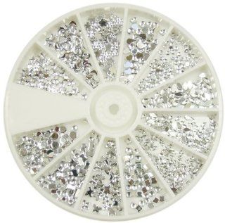 Nail Art MoYou Silver Moon Rhinestone Pack of 1200 Crystal Premium Quality Gemstones in 12 different shapes and sizes, beauty accessory for women nails, fun and easy to apply with top coat or nail glue : Beauty Products : Beauty