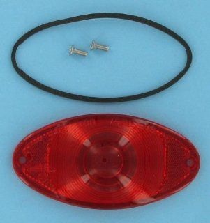 Drag Specialties Ultra Thin Cat Eye Lens   Red 160664: Automotive