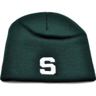 NCAA Top of the World Michigan State Spartans Green Easy Does It Knit Beanie: Clothing