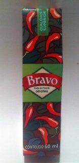 Bravo Molho De Pimenta Original (Chili Sauce) Single Bottle 2oz   Product of Brazil : Hot Sauces : Grocery & Gourmet Food