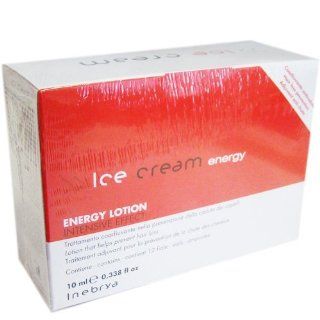 Ice Cream Energy Lotion Intensive Effect for Hair Loss 12 vials by Inebrya : Hair Regrowth Treatments : Beauty